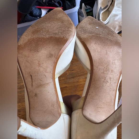 ZARA White High Heel Pumps - Picture 4 of 8